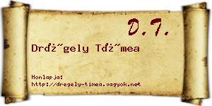 Drégely Tímea névjegykártya